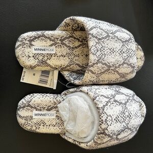 Minnie Rose Open Toe Python Slipper